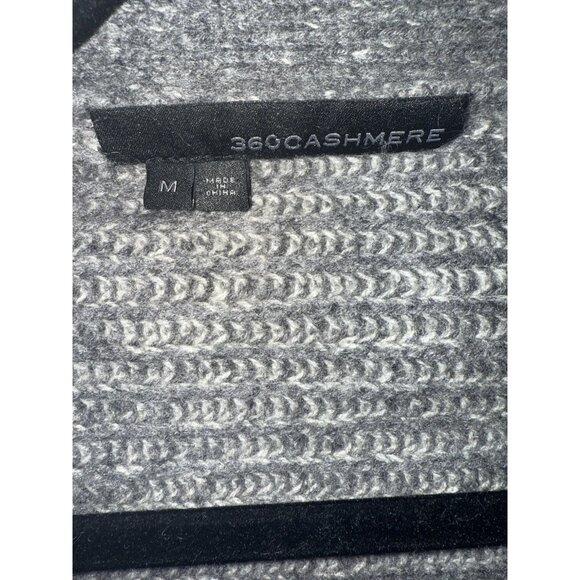 360 Cashmere Women’s V-Neck Sweater Cardigan Wool/Cashmere Gray Size Medium I - Picture 2 of 5